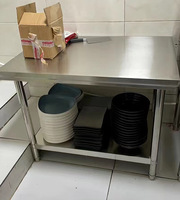 Peralatan Dapur Hotel Grosir Peralatan Makan Stainless Steel Meja Kerja Dapur