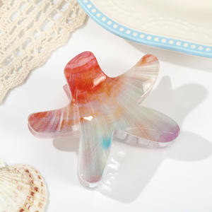 กิ๊บติดผมรูปปลาดาวอะซิเตทสีสันสดใส 9 ซม. สำหรับผู้หญิง น่ารัก สไตล์ชายหาด ใช้ได้ทุกวัน - Product Image 4