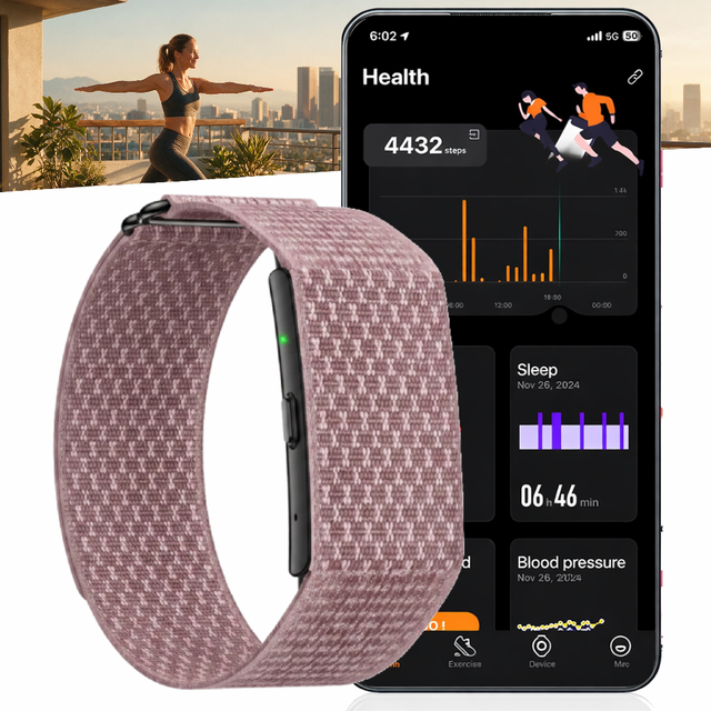 OEM ODM ETQ16 AI Recording Wristband Screenless 1GB Flash Silicon Mic GloryFitPro App BT5.3 Magnetic Charging Sleep Tracker IP67