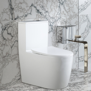 Hiện đại trắng một mảnh kéo dài nhà vệ sinh bát giấu Tank Siphon Đỏ bừng sứ sàn phòng tắm gắn commode cho khách sạn - Product Image 5