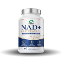 Capsules de formule personnalisée NAD Plus Resvératrol, 60 unités, pour un vieillissement sain et la réparation du ADN, supplément OEM ODM sous marque privée