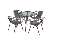 Ensemble de Table à manger d'extérieur en métal, Style Simple, pour bistrot, Patio, Restaurant