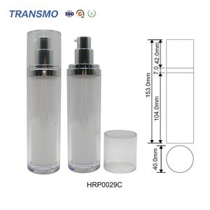 Botella de Envase Redonda de Diseño de Lujo de 100 ml, Botella de Plástico Vacía para Lociones para el Cuidado de la Piel, Botella con Bomba para Base Líquida - Product Image 2