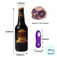 Godet de masturbation masculin électrique en forme de bouteille de bière, avec stimulation vaginale et orale, pour simulation d'avion