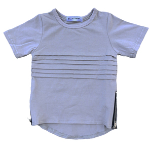 Camiseta de Algodón de Buena Calidad para Niños, Camiseta con Cierre para Niños, Top para Niños y Niñas, Camiseta Larga con Rayas y Cierre en el Bajo - Product Image 2