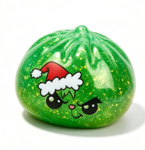 Nouvelles Peluches Mignonnes de Noël Scintillantes en Capsule Surprise : Bonhomme de Neige, Renne, Grinch, Bao – Jouets Anti-Stress à Presser pour Enfants - Product Image 2