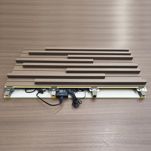 Panel Dekoratif DIY Modular Grating <span class=keywords><strong>WPC</strong></span> Beralur untuk Pencahayaan, Slat Grille Serat Bambu untuk Dinding Latar, <span class=keywords><strong>Cladding</strong></span> Bercahaya - Product Image 5