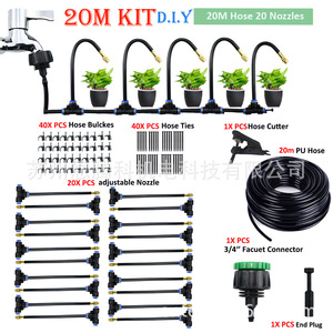Tête d'arrosage universelle réglable, kit d'irrigation goutte à goutte 6 mm, système d'arrosage de jardin, ensemble de buses de pulvérisation automatiques - Product Image 1