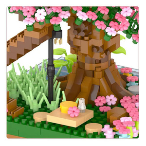 Bloques de Construcción de <span class=keywords><strong>Casa</strong></span> en el Árbol de Flores de Cerezo - Juguete de Construcción de Partículas Pequeñas de ABS para Niñas (Serie Sakura) - Product Image 3