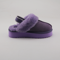 Chaussons en fourrure véritable de mouton, chauds et confortables, de marque célèbre, pour femmes, avec tige mi-haute, pour l'hiver.