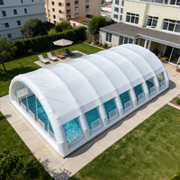 Couverture de piscine gonflable transparente en PVC personnalisée, tente de piscine gonflable, dôme étanche pour piscine enterrée