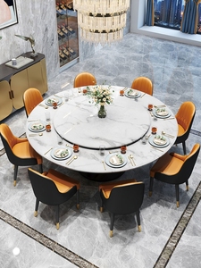 Bán buôn hiện đại phòng ăn đồ nội thất Set thiêu kết đá vòng bàn ăn cho <span class=keywords><strong>6</strong></span> 8 10 12 Chỗ ngồi ghế - Product Image 2