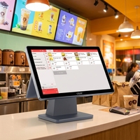 Terminal de Punto de Venta con Sistema Windows de 18.5 Pulgadas Personalizado, Máquina de Facturación con Pantalla Táctil Dual Todo en Uno, Caja Registradora para Tiendas Minoristas