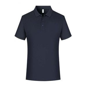 Polo Shirt Cotton Solid Color Moisture Wicking Daily Wear Short Sleeve - Product Image 2