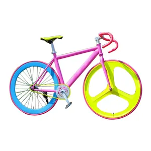 Front One Round Wheel 60mm Rim Fixed Gear Bike Men And Women Student Road Bicycle