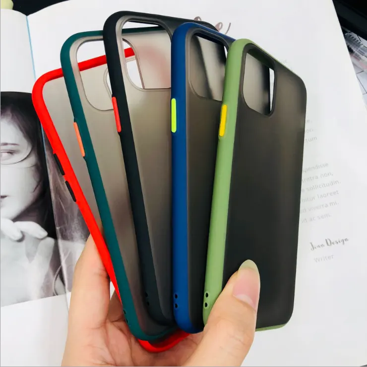 Stock Soft Button Slim TPU PC Bumper Cover Case For iPhone 11 11Pro Skin Light Weight Protective phone Case