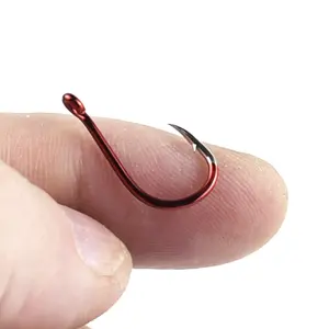 MISTER JIGGING 1-12# Fish Hook KD10257 red de pesca anzuelos red bulk 3x Fiahing hook crooked mouth fishing hook