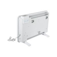 Panneau de commande numérique séparé, chauffage par convection intelligent avec application WiFi, corps en métal blanc mat, chauffage mural intérieur