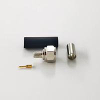 Conector Macho de Crimpado Tipo F Coaxial RF Eléctrico Impermeable de 75 ohmios para Cable RG58, Precio de Fábrica