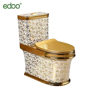 Ceramic Design Toilet Sanitary Ware Golden Colored WC Toilet Bowl Ceramic Gold Design Toilet