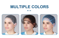 Bandeaux pour cheveux rouges jetables en nylon, respirants, légers, anti-chute, pour l'industrie alimentaire, les laboratoires, les salons et les cliniques