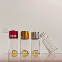 MIni Tube en verre 5ml 10ml 15ml 20ml 25ml 30ml 50ml 60ml 100ml 120ml flacon de stockage en verre transparent avec bouchon à vis en aluminium