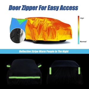 Fundas impermeables para coche <span class=keywords><strong>Ford</strong></span> <span class=keywords><strong>Mustang</strong></span> GT 1994-2023, personalizadas, resistentes, impermeables, protección para todo tipo de clima, para exteriores, con puerta con cremallera - Product Image 5