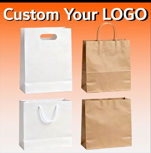 Sac en papier kraft anti-graisse avec poignées Marron pour sandwich et panini à emporter Café Livraison Impression personnalisée - Product Image 3