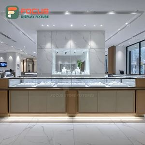 Custom Jewelry Store Display System Wood <b>Frame</b> Brand Store Showcase Cabinet - Product Image 1