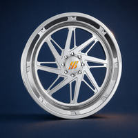 Rines Forjados Personalizados de Perfil Bajo 22x10J 24x14J 26x14J 26x16J, 6, 8 y 10 Birlos, para Camionetas Super Single Dodge Chevy 2500 3500