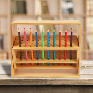 Organizador de Lápices de Colores Personalizado, Portaplumas con Marco de Fotos de Paisaje, 4x10 Orificios, Ecológico - Product Image 6