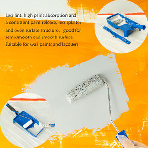 TOPMAN Mini rodillos de pintura de microfibra de 4 pulgadas, cepillo de cubierta de alta calidad <span class=keywords><strong>para</strong></span> pintura profesional - Product Image 4