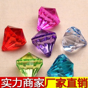 <b>White</b> Diamond Pendant <b>Acrylic</b> Beads Round Brilliant Cut Transparent For Jewelry Making Yiwu Origin - Product Image 2
