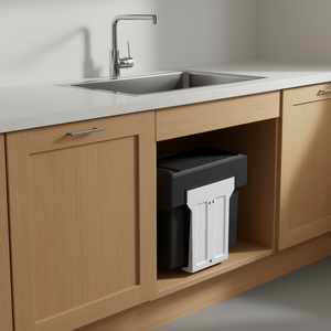 Hailo Built-in Waste <b>Bin</b> EcoLine Design L 60L Kitchen Sink Cabinet Integration - Product Image 3
