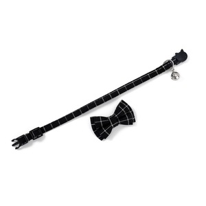 Fournitures pour animaux de compagnie Plaid British Style Bow Cat Collar - Product Image 4