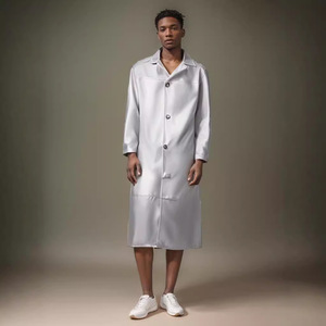 Custom Made Spring Commuter <strong>Men's</strong> Suit Collar Casual PU Over the Knee WW2 Leather Trench <strong>Coat</strong> <strong>Men</strong> Peacoat <strong>Duster</strong> <strong>Coat</strong> - Product Image 5