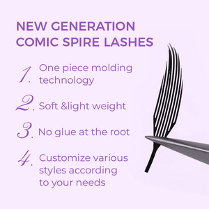 ขนตาปลอม STARSCOLORS แบบชิ้นเดียว ทรงคอมิก สไปร์ สำเร็จรูป แบบปลายแหลม สไตล์มังงะ - Product Image 2