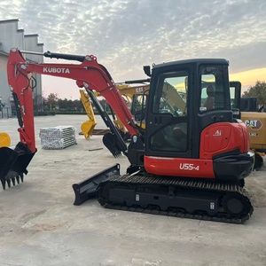 Kubota เครื่องขุดดินใช้ U55-4 5.5Ton ญี่ปุ่น Kubota รถขุดตีนตะขาบไฮดรอลิกมือสองเครื่องขุดดิน Kubota U55 Kx163 Kx155 - Product Image 1