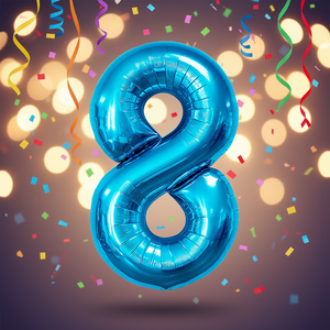 Ballon en aluminium métallisé numéro 8, 45 cm, pour fête d'anniversaire, décoration de fête, fournitures de célébration pour enfants - Product Image 2