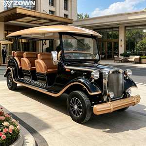 Véhicule de tourisme rétro classique avec panneau de commande humanisé, 5 places, couleur personnalisée, voiture électrique vintage pour groupe de tourisme - Product Image 1