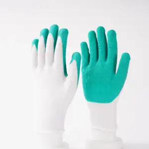 Latex Gekreukeld Handschoen Latex Gecoat Handschoenversteviging Vingerhandschoenen Werkhandschoenen Blauw Latex Gecoat