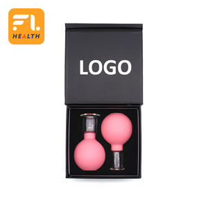 Juego de ventosas chinas de vidrio de dos piezas personalizables FL, taza de masaje con ventosas de vidrio con juego de ventosas de bola de silicona - Product Image 3