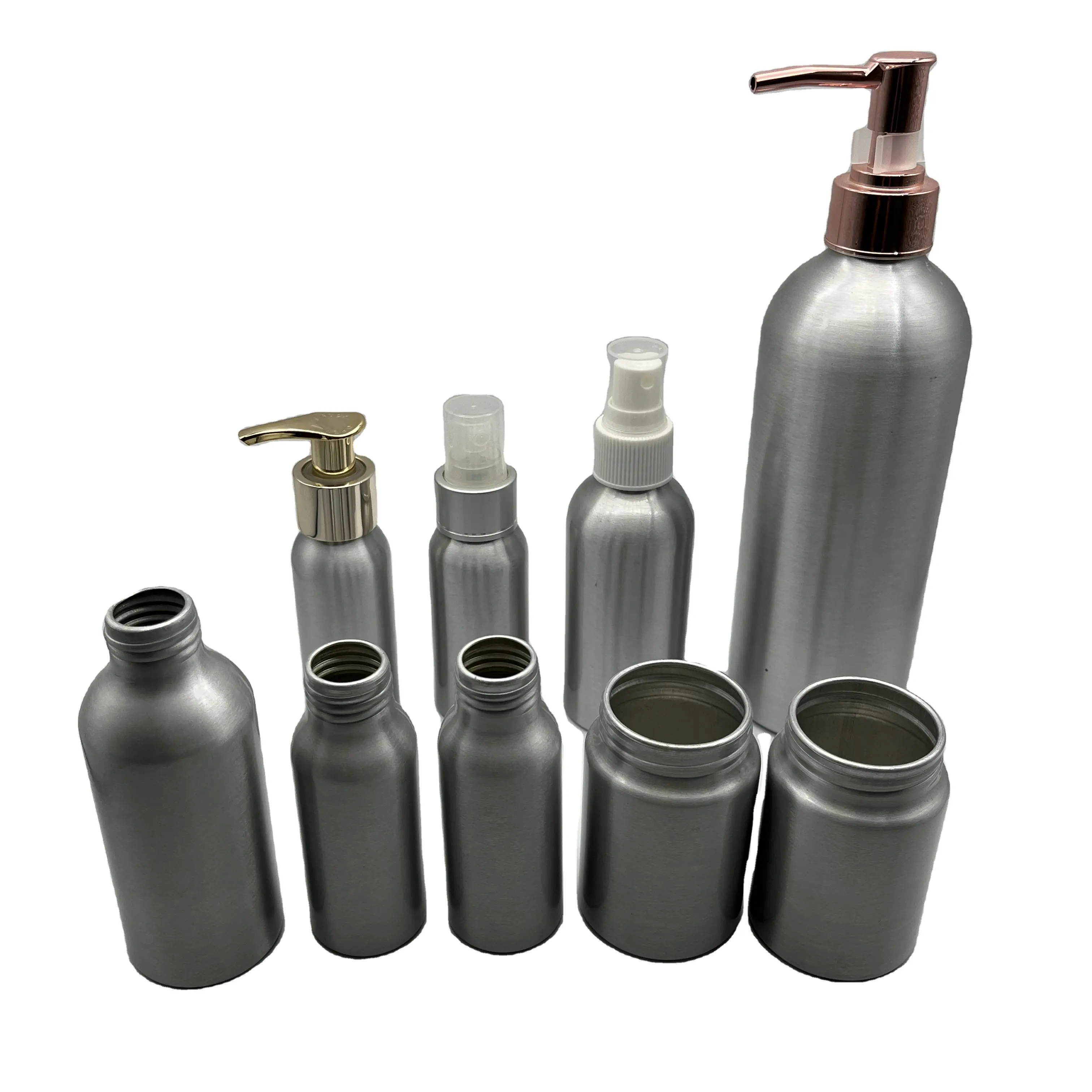 Gran oferta de alta calidad, botella de aluminio de 1 litro con tapa pulverizadora