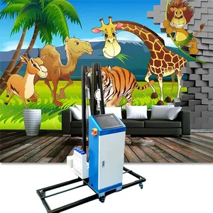 UV 3D Inkjet Direct to Large Format Mural Wall Printer machine Printing on customized pattern wall art for Home Decor