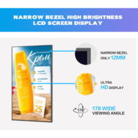 65 pouces semi-extérieur 4k Ultra-mince 3000nits moniteur Lcd haute luminosité Android Digital Signage écran d'affichage publicitaire SDK
