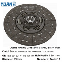 1878634221 1878001144 Disco de Embrague de 350 mm 350WGTZ para Camiones Europeos de las Series LK/LN2 MK NG, Piezas 5001001621 A0082500803 81303010152