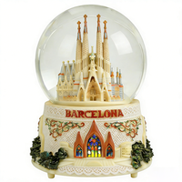 Globe à neige personnalisé du château de Neuschwanstein Paysage allemand Artisanat en résine DIY Cadeau de Noël Souvenirs Munich Neues Rathaus
