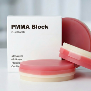 Blocs de <span class=keywords><strong>résine</strong></span> PMMA double couche vierges pour usage dentaire, disques de 98 mm de haute qualité pour couronnes temporaires et laboratoires dentaires - Product Image 6