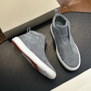 Sepatu pantofel pria, SNEAKER KULIT asli model Italia untuk lelaki - Product Image 2