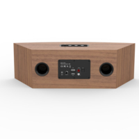 Haut-parleur portable sans fil stéréo super basse 5.0, barre de son en bois et tissu, haut-parleur actif pour ordinateur de bureau, pour les fêtes